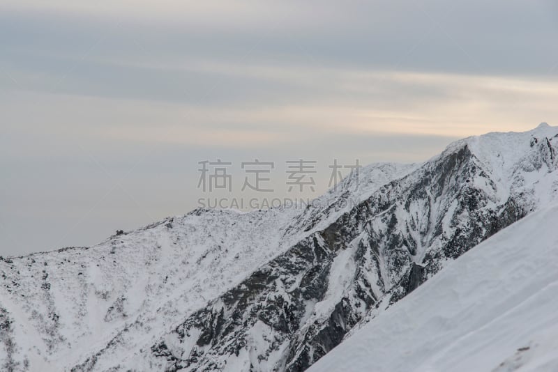 冬天,山,daisen,鸟取,活力,风险,山脊,本州岛中国地区,鸟取县,户外