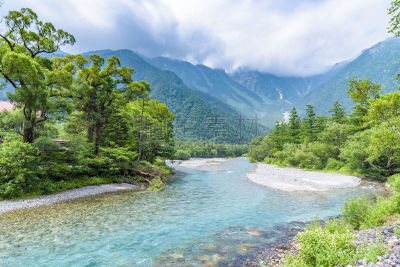 上高地国家公园,梓川,长野县,山,日本,中部山岳国立公园,松本,飞驒山脉,日本阿尔卑斯山脉,水