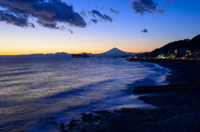 曙暮光,山,富士山,美,水平画幅,无人,日本,户外,云景,著名自然景观