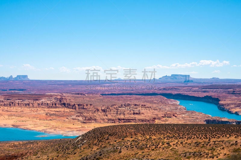 看风景,鲍威尔湖,自然美,沙岩,公园,羚羊谷,沙漠,河流,户外,自然