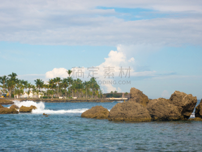 波多黎各,夏天,康达多滩,都市风景,白昼,海洋,圣胡安,自然美,非凡的,热带气候