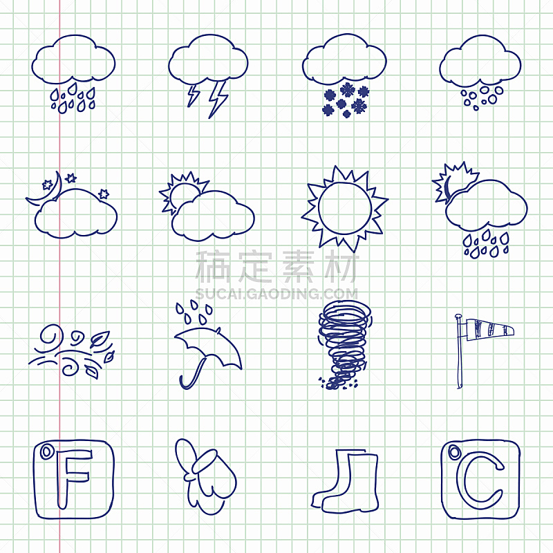 天气,计算机图标,动物手,气候,热,云景,温度,云,伞,暴风雨