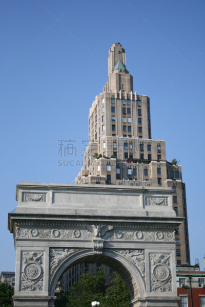 拱门,纽约,摩天大楼,建筑外部,麦迪逊广场,垂直画幅,纪念碑,建筑,无人,纽约州