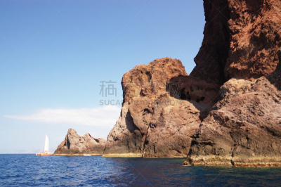 岩石,野生动物保护区,piana,固特异,高科西嘉,科西嘉,水平画幅,无人,夏天,户外