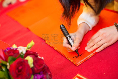 婚礼客人,婚礼,水平画幅,消息,墨水,文档,日记,留言簿,仅成年人,部分
