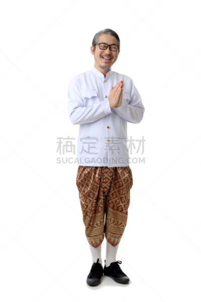 泰国,垂直画幅,穿衣服,传统,古老的,古典式,威特农业研究学会,过去,男性,仅男人