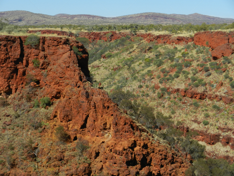 the pilbara,西澳大利亚,三齿稃,露面闲谈,偏远地区,观测点,彩色图片,灌木,非都市风光,地形