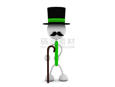 男人,水平画幅,日本,绅士俱乐部,性格,白色背景,小胡子,可爱,计算机制图,计算机图形学
