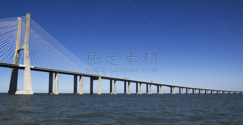 瓦斯科·达·伽马大桥,斜拉桥,现代,塔霍河,高架道路,河口,建筑结构,稳定,吊桥
