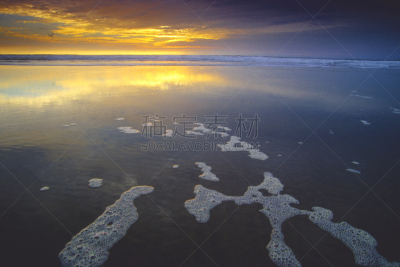 泡泡,落日海滩,螺旋藻属,水,天空,美,灵性,水平画幅,无人,户外