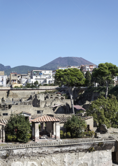 赫库兰尼姆,维苏威火山,垂直画幅,古董,无人,古罗马,拆毁的,户外,考古学,城镇
