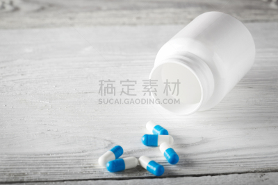 白色,瓶子,健康保健,药丸,蓝色,木制,背景,青霉菌,化学制品,盒子