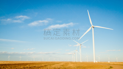 风轮机,农场,水平画幅,风力,涡轮,户外,机器,美国中西部地区,植物,转