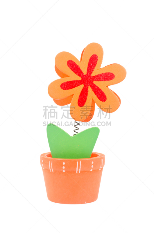 仅一朵花,回形针,垂直画幅,无人,白色背景,便签,背景分离,特写,提示,摄影