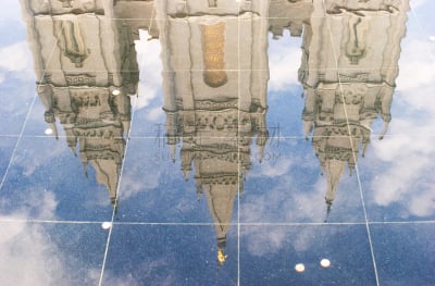 天空,灵性,建筑物特征,外立面,水平画幅,无人,蓝色,摩门教,户外