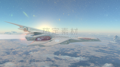 中殿,无人宇宙飞船,流线型,探测太空船,未来,飞机,天空,艺术,水平画幅,无人