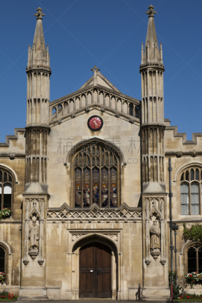 剑桥,剑桥圣体学院,剑桥大学,英国剑桥,垂直画幅,纪念碑,外立面,无人,古老的,英格兰