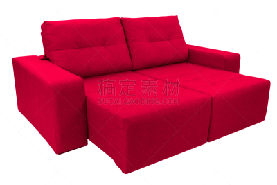纺织品,沙发,白色背景,舒服,座位,彩色图片,三个物体,分离着色,空的,一个物体