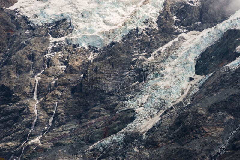 库克山,新西兰,冰河峰荒野地,新西兰南岛,特写,水,天空,水平画幅,雪,户外