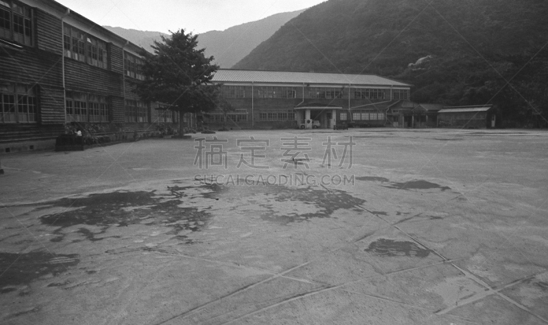 新岛,小学,水平画幅,档案,无人,日本,古典式,学校,亚洲,东京