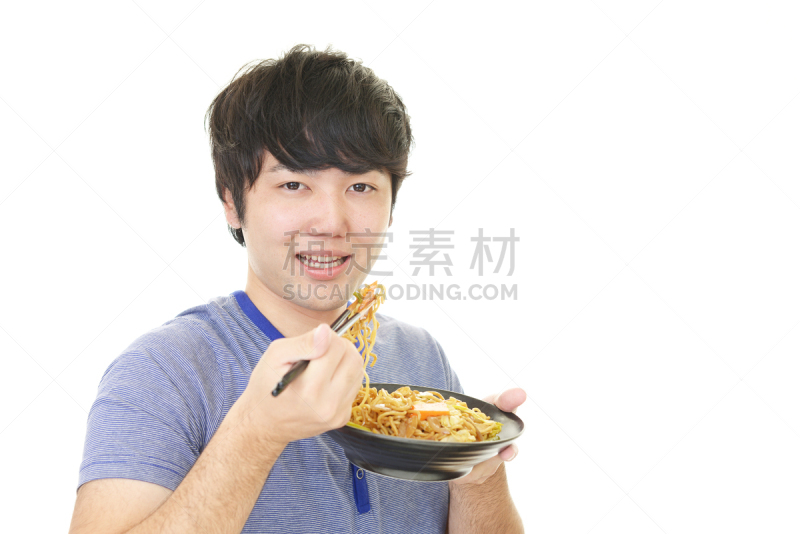 食品,男人,捞面,留白,半身像,水平画幅,膳食,仅成年人,活力,日本人