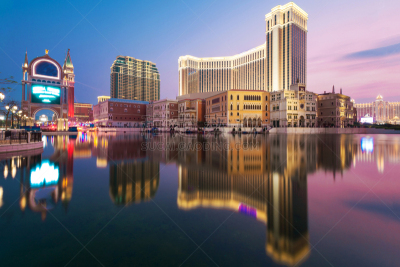 酒店,赌场,金光大道,威尼斯,宏伟,水平画幅,都市风景,建筑,夜晚,运河