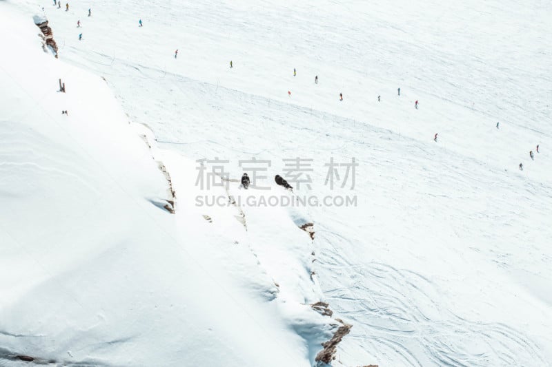 冬天,阿尔卑斯山脉,滑雪场,天空,度假胜地,水平画幅,提举,雪,旅行者,户外