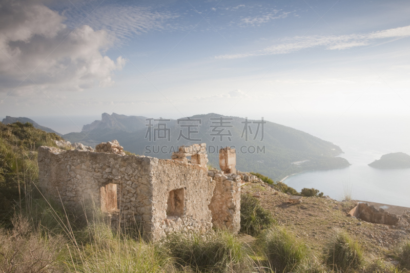 酷堡福明托,波连萨,sierra de tramuntana,自然,悬崖,水平画幅,地形,无人,巴利阿里群岛,建筑外部