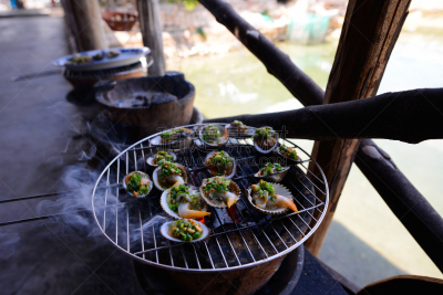 海产,越南,格子烤肉,水平画幅,无人,膳食,泰国,宁顺,高级西餐,海洋