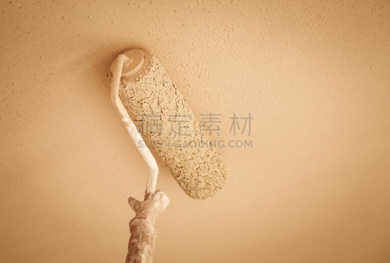 墙,刷状缘,孟加拉,水平画幅,无人,房屋,涂料,画笔,室内,黄色