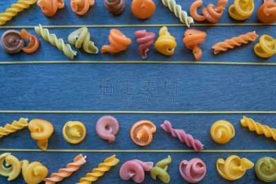 无人,成一排,意大利面,五个物体,一个物体,留白,水平画幅,形状,素食,生食