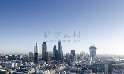 伦敦城,瑞士再保险塔,伦敦劳埃德,第42号塔,伦敦肉类市场街122号,伦敦,金丝雀码头,金融区,城市天际线,全球财政
