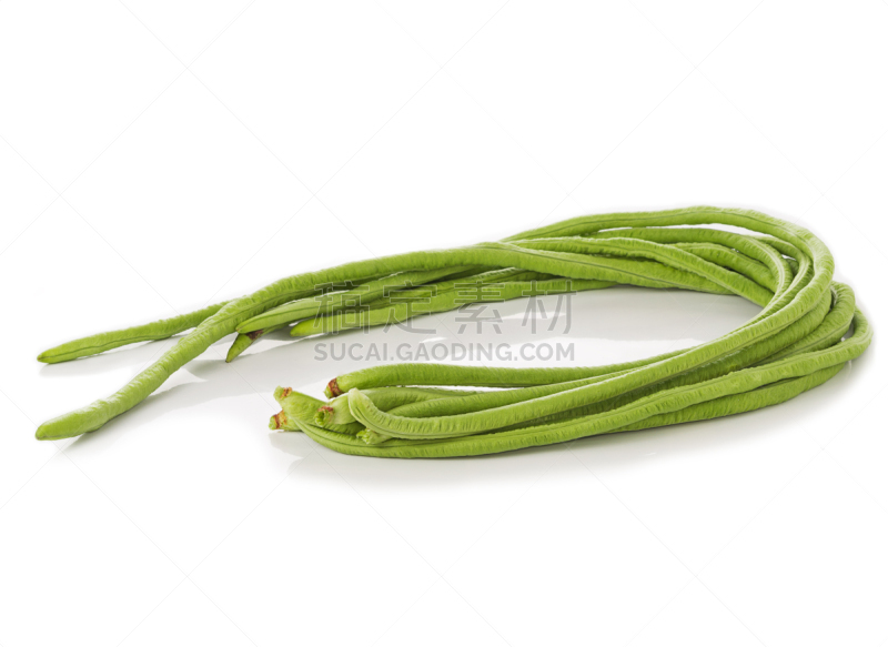长的,豆,白色背景,分离着色,自然,水平画幅,小的,无人,农业,蔬菜