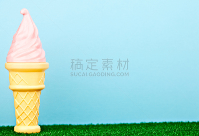 夏天,冰淇淋,蛋筒,草莓冰淇淋,华夫饼,奶制品,奶泡,空的,偏好,食品
