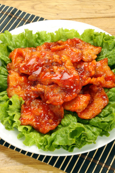 盒子,木制,桌子,锅,肉,蔬菜,莴苣,香料,纸盒,食品
