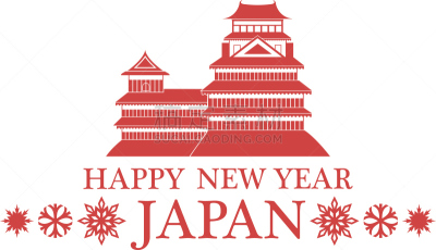 新年前夕,日本,松本城,日本城堡,长野县,请柬,贺卡,背景分离,著名景点,古典式