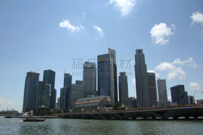 新加坡市,滨海湾 ,金融区,留白,克拉码头,水平画幅,新加坡,银行,新加坡证券交易所,无人