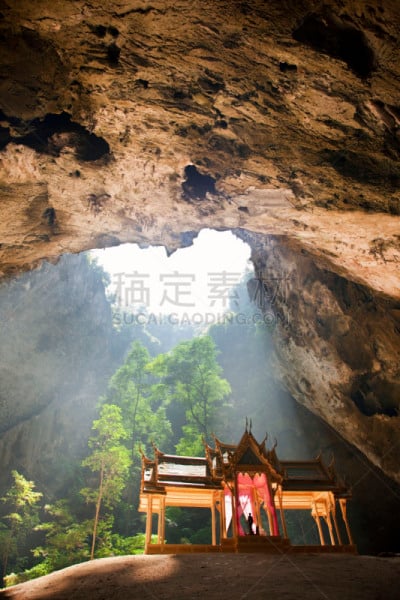 泰国,洞穴,华欣,巴蜀,垂直画幅,禅宗,旅游目的地,建筑,地质学,异国情调