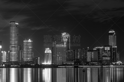 夜晚,城市,在下面,南昌市,江西省,血流动,水平画幅,努力,交通,曙暮光