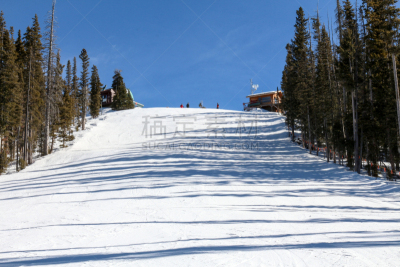 滑雪坡,在上面,人,炼狱,天空,水平画幅,山,雪,阴影,户外