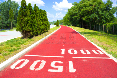 田径跑道,自然,体育比赛,水平画幅,绿色,无人,路,户外,计程表,红色