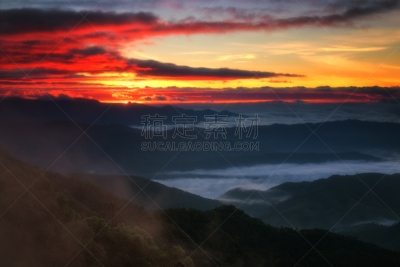 黎明,视角,天空,公园,水平画幅,山,无人,早晨,曙暮光