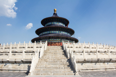 天坛,天空,水平画幅,无人,过去,栏杆,楼梯,白色,国际著名景点,屋顶