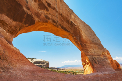 拱门,图像,犹他,美国,无人,旅游目的地,岩石,户外,天空,水平画幅