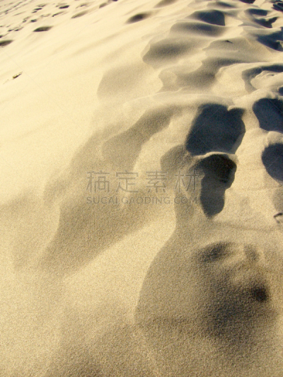 沙丘,脚印,敦煌,甘肃省,垂直画幅,山,沙子,无人,巨大的,在边上