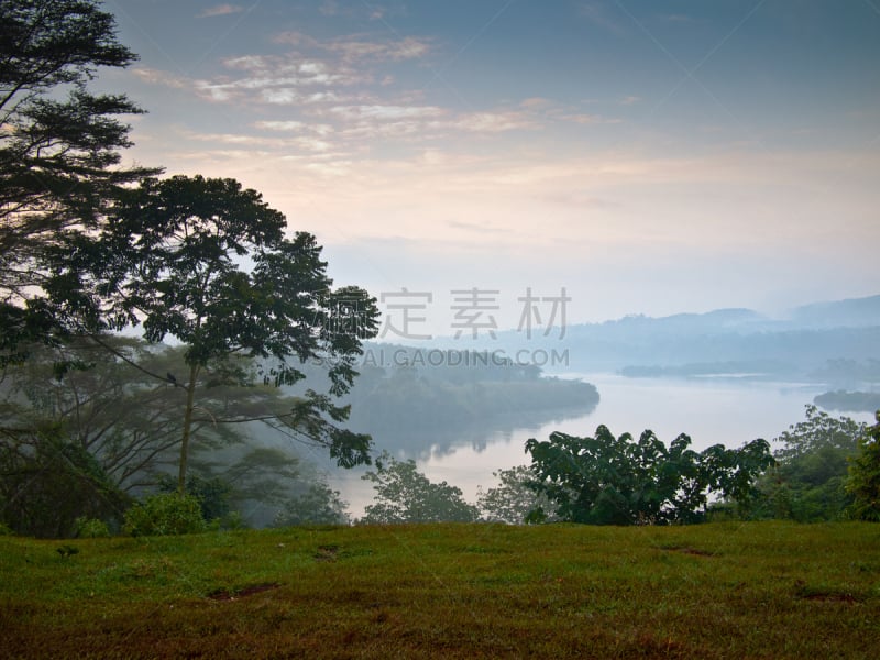 山脉,背景,白尼罗河,早晨,水,天空,沟壑,地名,高视角,夜晚