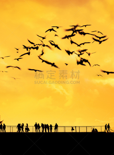 天空,人,看风景,轮廓,参观者,在上面,活力,平和,土耳其,清新