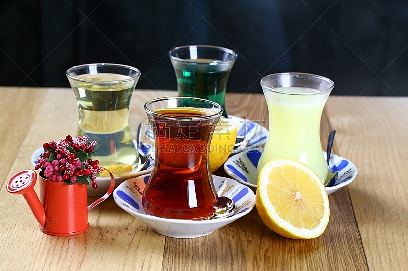 绿茶,玻璃杯,饮料,拉茶,茶,剪贴路径,茶叶,土耳其,背景分离,红茶