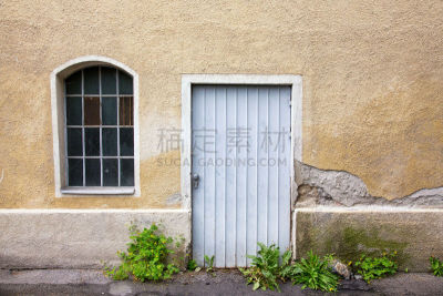 过时的,奥地利,外立面,房屋建设,华丽的,砖,边框,复古风格,肮脏的,古董