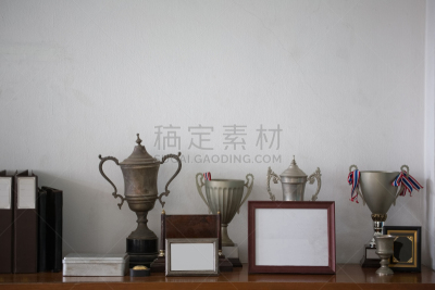 奖杯,古典式,银,名人堂,知名动物,第二名,餐具柜,银牌,柜子,奖